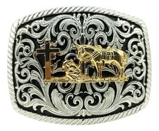 Mexican Oracion Charro Praying Cowboy Belt Buckle Hebilla Vaquera Made In Mexico