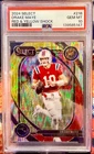 2024 Panini Select - Club Level Drake Maye Red & Yellow Shock Prizm (RC) PSA 10