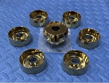 WOLF BRASS BEZEL SET (7pc) FOR GAS  RANGES, C...