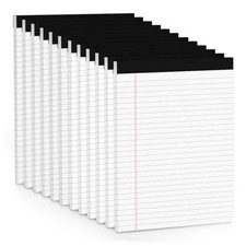 12 Pack Note Pads 8.5 x 11 White Legal Pads 8.5 x 8.5 x 11 Inch 12 Pack-White