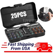 25PCS 24 in 1 Magnetic Screwdriver Head Set PC Phone Electronics Repair Tool Kit