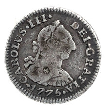 Mexico 1/2 Reales 1776 Mo FM Charles III Colonial Silver Coin KM# 69.2