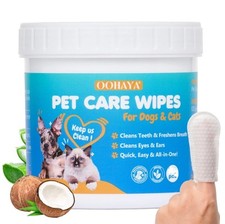  2x 3-in-1 Pet Finger Wet Wipes for Dogs  Cats Soft Disposable Finger Wipes