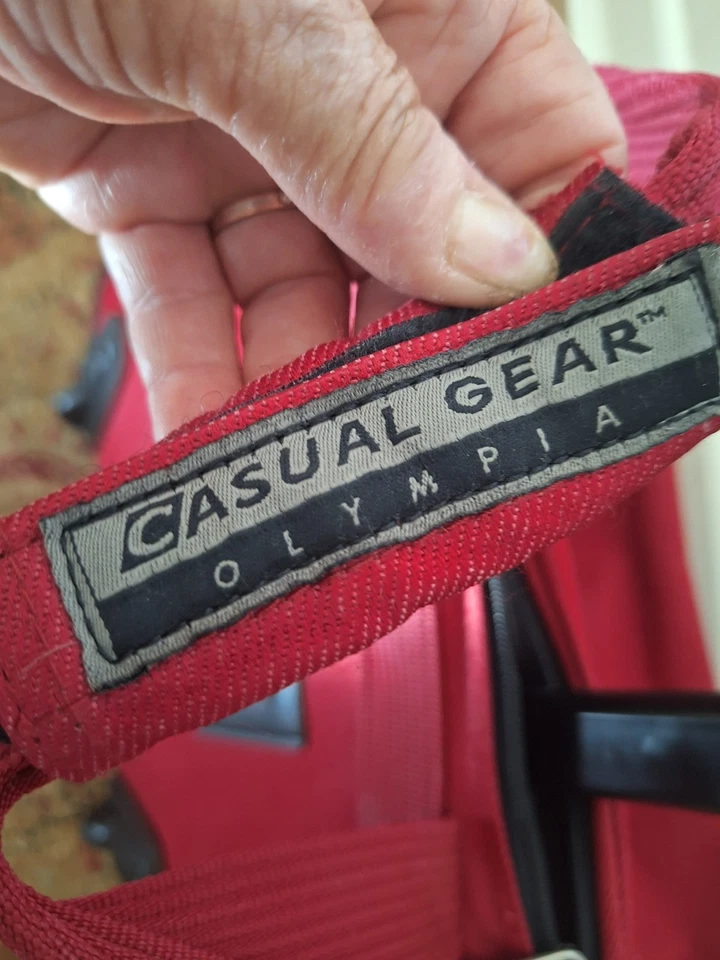 Olympia 17" Red Rolling Duffel/Carry-On Bag W/Retractable Handle - Image 4 of 4