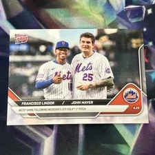 2025 MLB Topps NOW - Francisco Lindor/John Mayer,  Mets - 1st Pitch - #FLJM