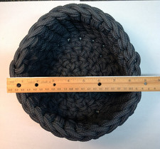 Woven Gray Rope Basket with Handles Storage O...