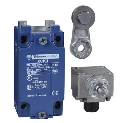 Telemecanique Sensors Xckj10513h7 Limit Switch, Roller Lever, Rotary, 1Nc/1No,