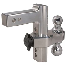 Trimax 8" Aluminum Adjustable Drop Hitch w/ Locking Ball Mount for 2" Receivers