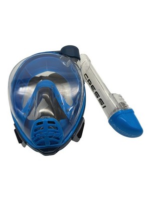 Cressi Knight Vollgesichtsmaske Schnorchelmaske Blau Hellblau Gr M/L