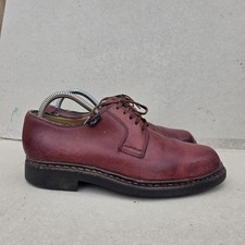 PARABOOT SCARPE UOMO PELLE ALLACCIATE BASSE OXFORD ROSSO BORDEAUX UK6,5 EU40