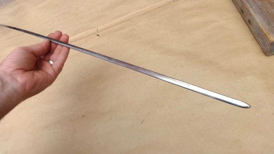 1939 Ford Deluxe moldura de acabamento de painel superior original aço inoxidável - Imagem 3 de 4