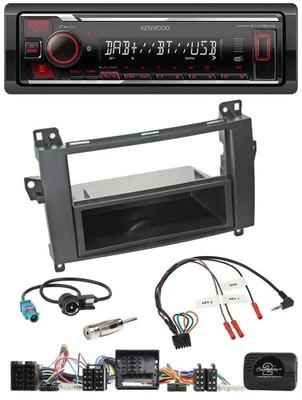 Kenwood Lenkrad Bluetooth USB DAB Autoradio für Mercedes A-Klasse W169 B-Klasse - Bild 1 von 4