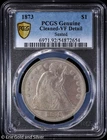 1883 $1 Seated Liberty Silver Dollar PCGS Genuine VF Detail