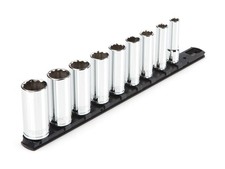TEKTON 3/8 Inch Drive Deep 12-Point Socket Se...