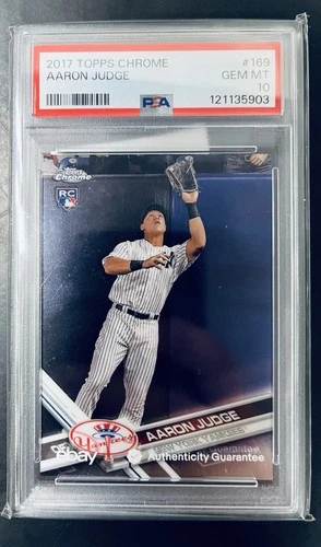 2017 Topps Chrome Aaron Judge #169 RC Rookie New York Yankees PSA 10 GEM MT