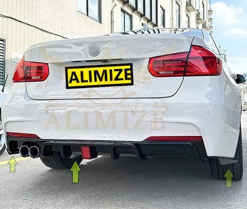 FOR BMW 3 SERIES F30 F31 2012 M SPORT TWIN TIP REAR F1 LED LIGHT DIFFUSER LIP - Picture 2 of 8