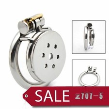 Stainless Steel Male Chastity Device Pocket-Size Cage Men Metal Locking Belts