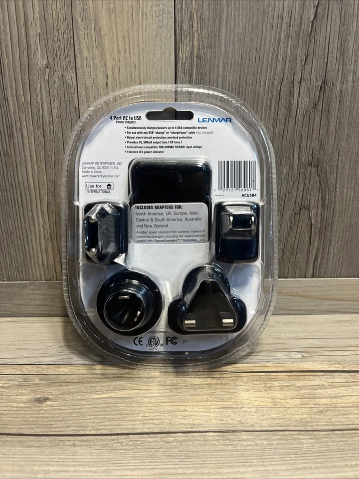 Адаптер дорожный Lenmar International 100-240 В международная совместимость - Изображение 2 из 4