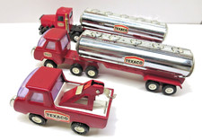 Vintage Buddy L Texaco Fuel Tanker Truck/Trailer/ Tow Truck Made in Japan