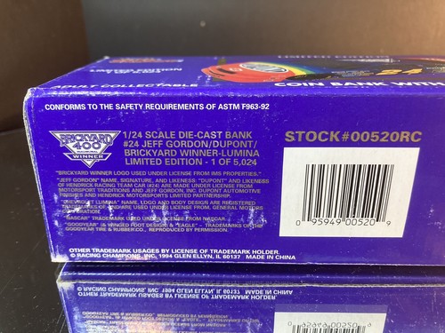 Jeff Gordon #24 Dupont Brickyard 400 Winner 1994 Chevrolet Lumina 1:24 5,024 R.C - Picture 9 of 14