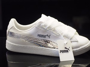 puma suede heart white