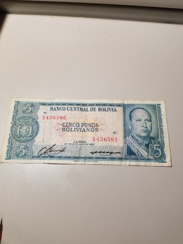 Bolivia 5 Pesos 1962