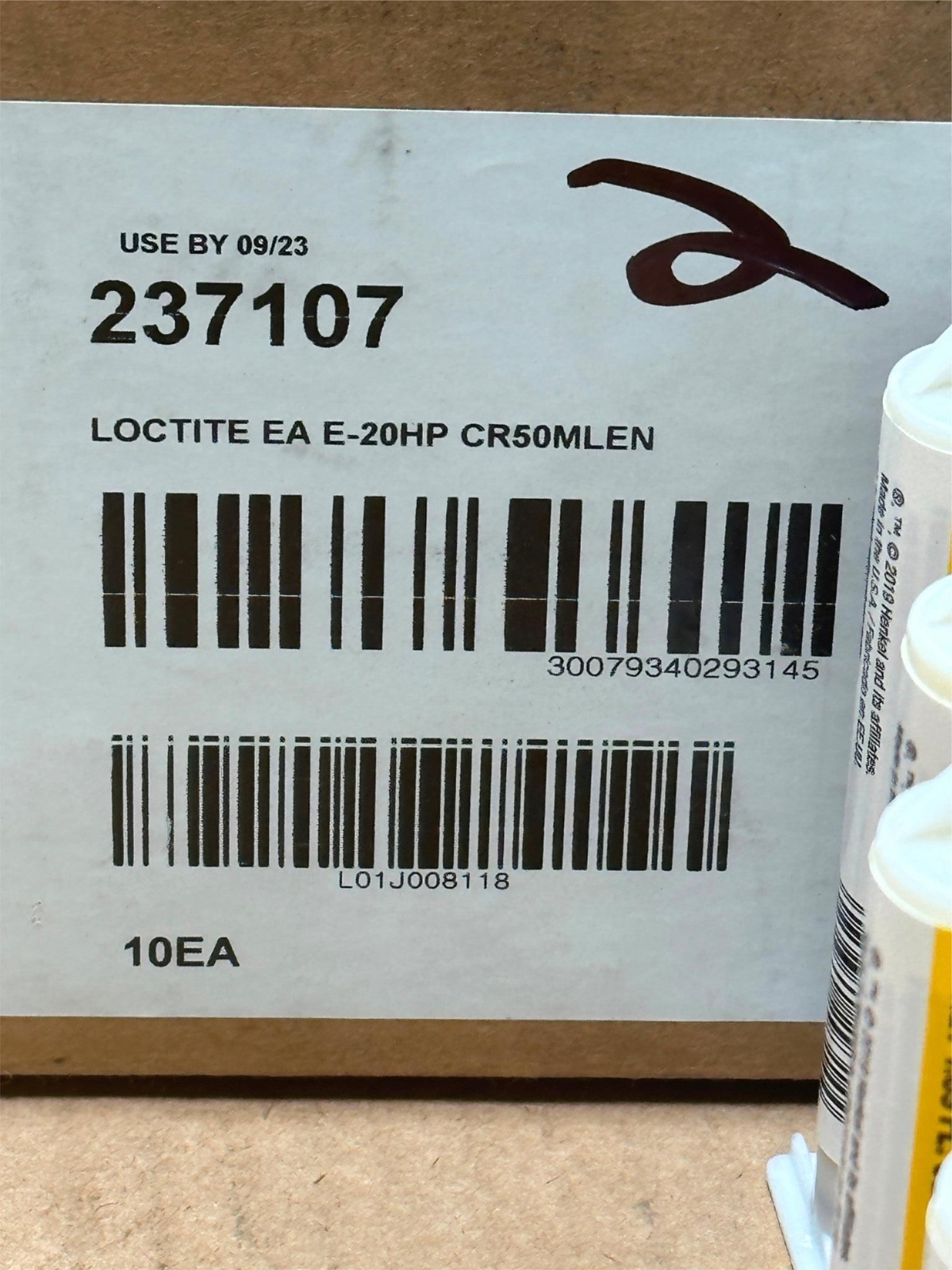10x Pack Lot Loctite EA E20HP .5mL Epoxy Adhesive 237107 20 Min Work