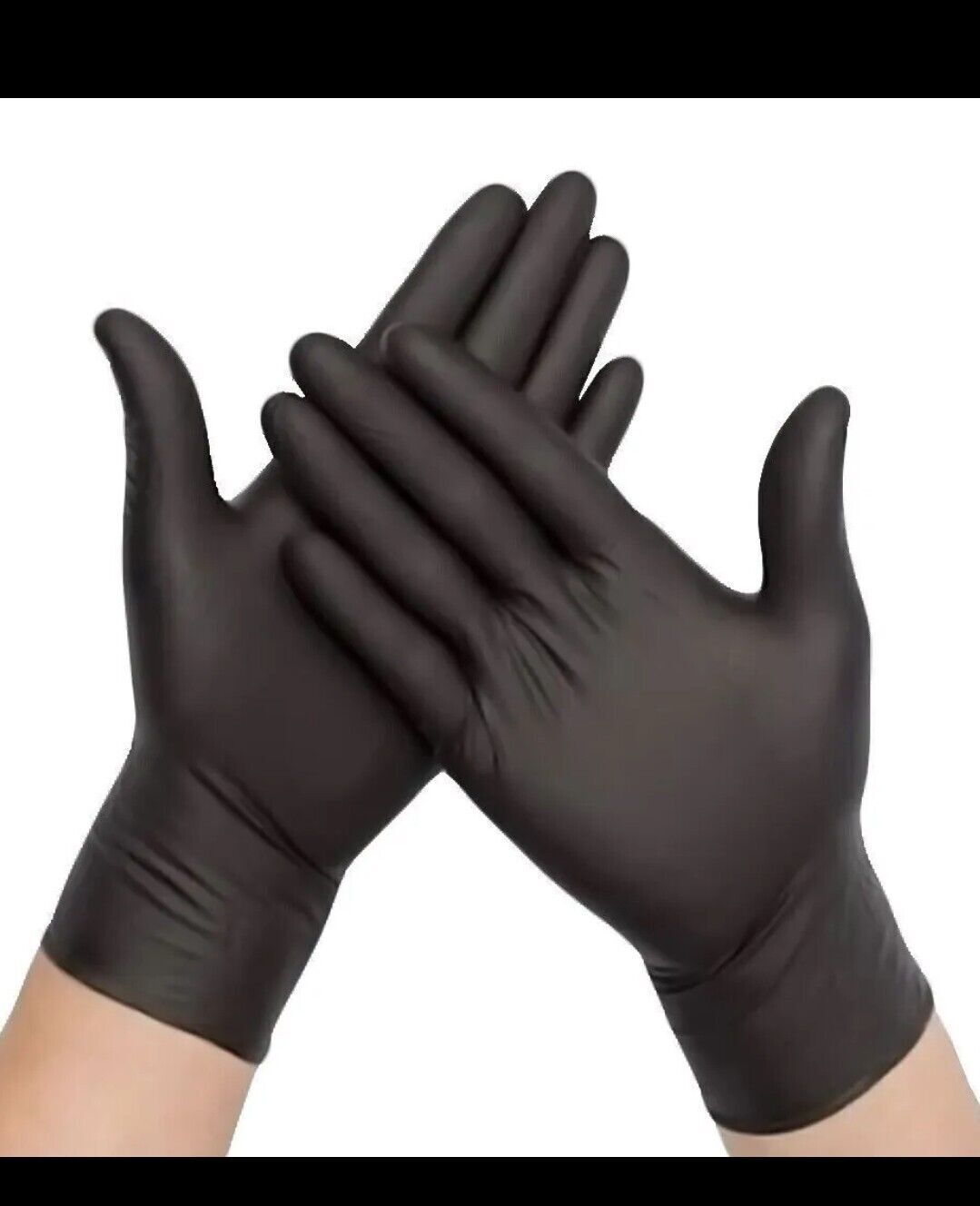 NITRILE GLOVES POWDER FREE LATEX BLACK STRONG & DURABLE COMFIT