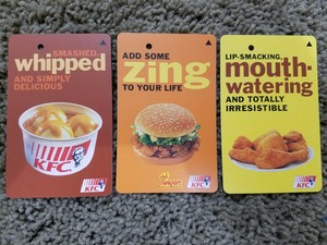 1990 S Kfc Series Singapore Mass Rapid Transit Single Trip Cards Smrt Ebay