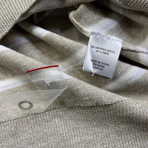 PETER MILLAR SEASIDE LONG BAY STRIPE 1/4 ZIP PULLOVER SWEATSHIRT SIZE XL NWT - Picture 10 of 10