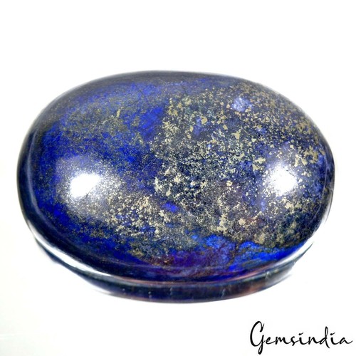 Piedra preciosa extraída de tierra cabujón ovalado pirita oro lapislázuli azul natural 1500 quilates - Imagen 8 de 8