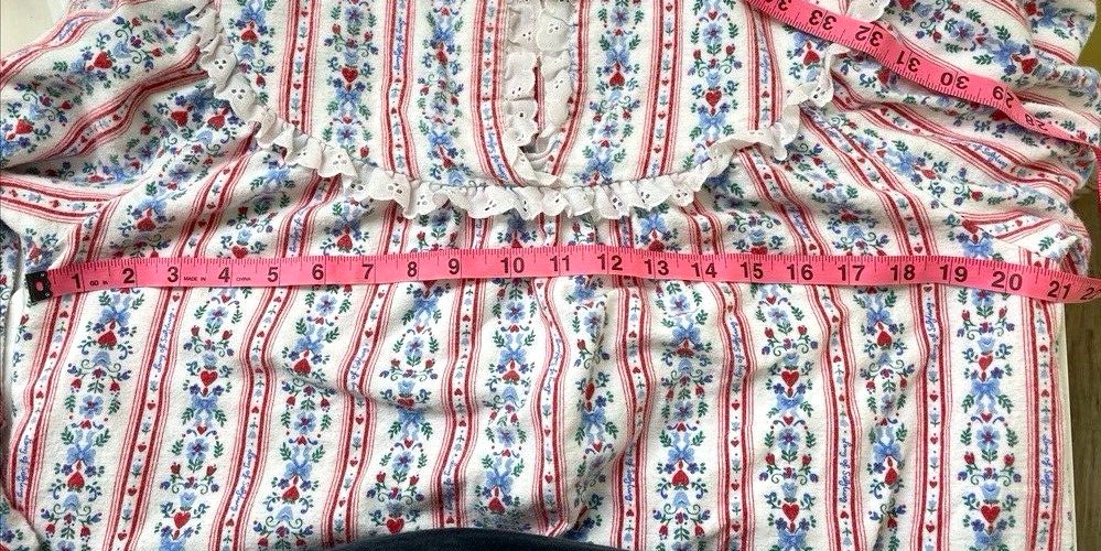 Lanz of Salzburg nightgown vintage check measurem… - image 5
