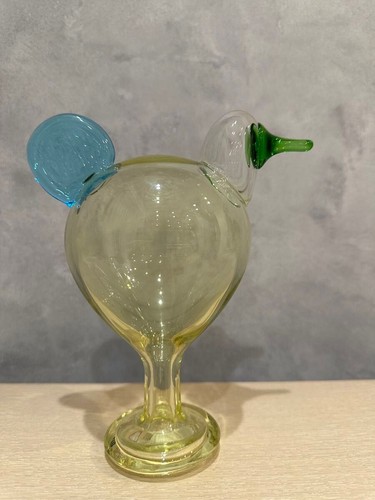 Iittala Sulo&Sorja Oiva Toikka Lemon Yellow Pink Interior Object Finland used - Picture 15 of 16