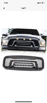 Front Grille Compatible with 2013-2018 Dodge Ram 1500, 2019-2023 Ram 1500 
