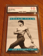 JOSE CANSECO---1991 SCORE--DREAM TEAM---Gem MINT 10---RED SOX A's---Mad Dog