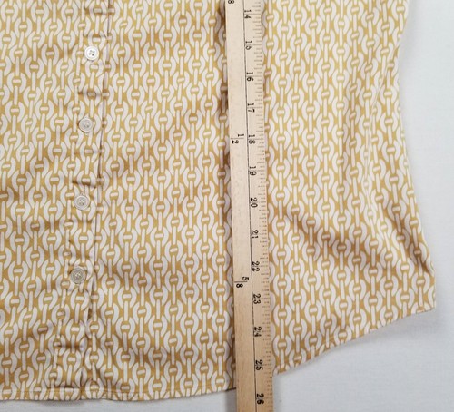 Liz & Co. Button Up Shirt Women’s Large L Chains Long Sleeves Stretch Top Work - Picture 11 of 11