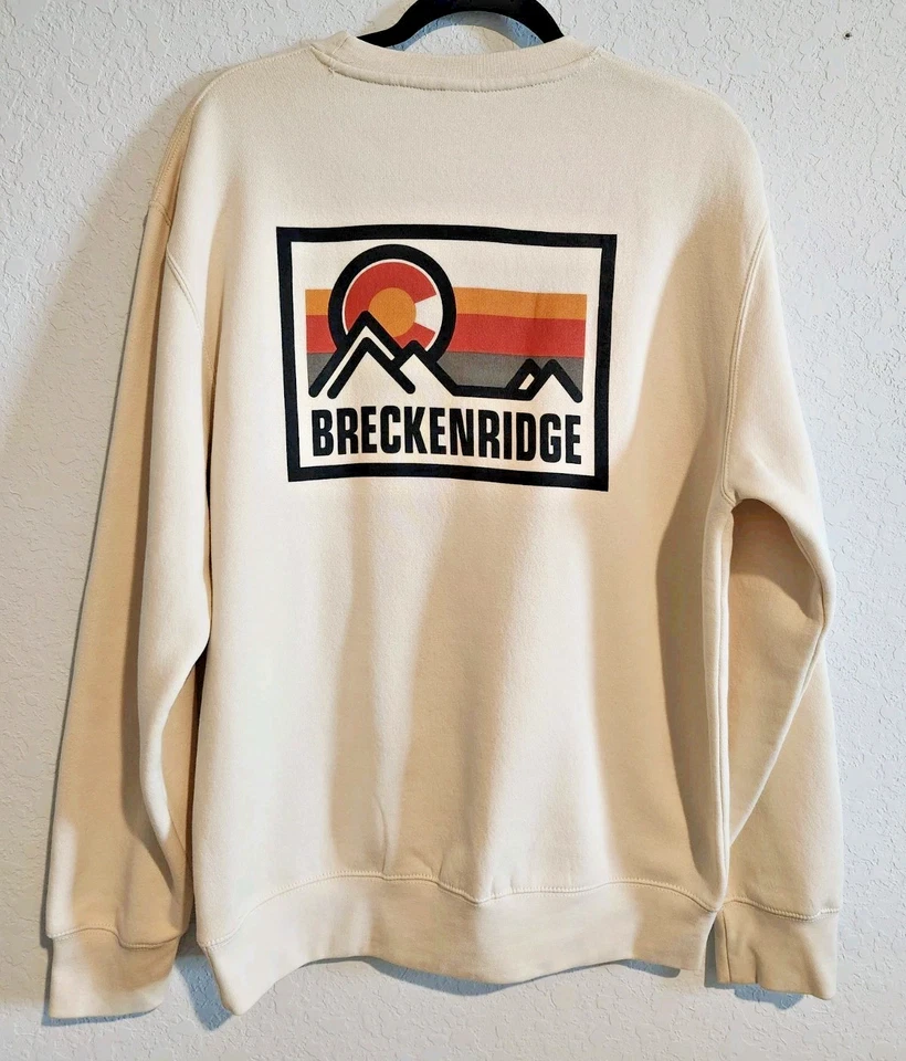 Sudadera Lane Seven Breckenridge Talla M Beige Polar Pullover Colorado... Foto 4 de 4