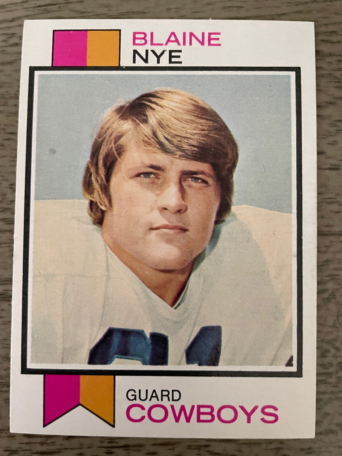 1973 Topps Football Card #299 Blaine Nye Dallas Cowboys NM
