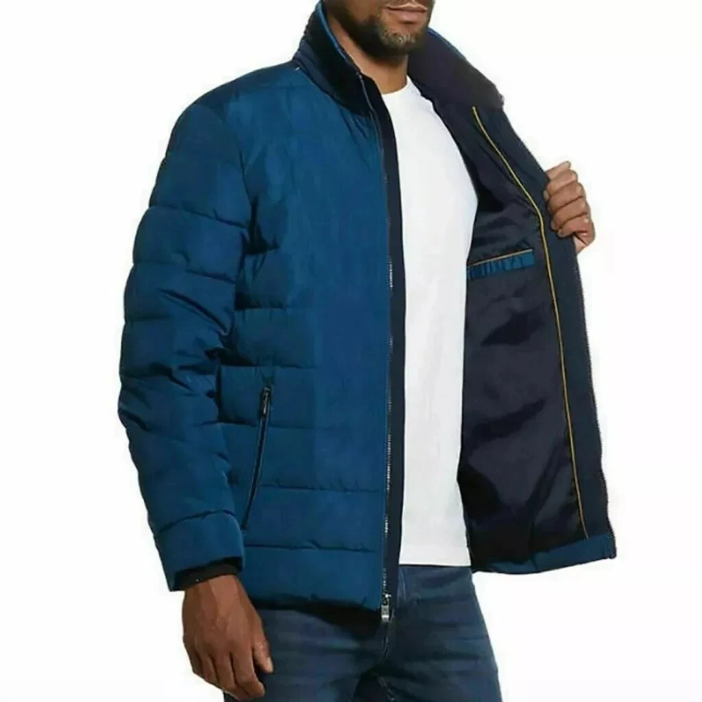 Weatherproof Ultra Luxe Puffer Jacket Full Zip Quilted Blue XXL