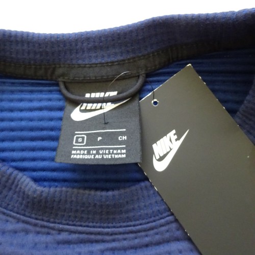 Nike Sportswear Cropped Sweatshirt Women's Size S Blue City Fleece Crew - Picture 7 of 8