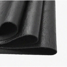 LuxurySoft Black Leather Fabric - Premium 2 Yard Soft Grain