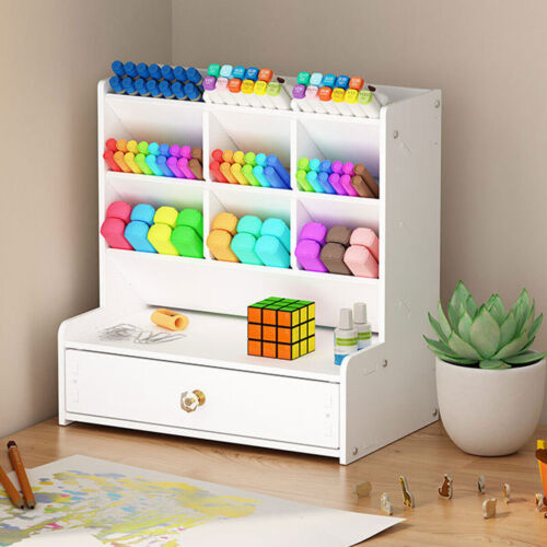 Office Desk Organizer Storage Drawer Pen Pencil Holder DIY Case Storage Rack - Picture 2 of 12