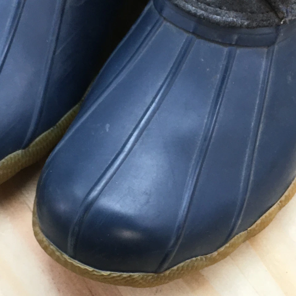 Botas Sperry para mujer 7 M de agua salada universitaria a rayas pato botas de lluvia azul mezcla de lana Foto 4 de 4