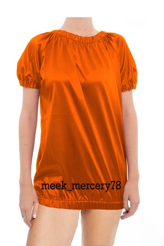 Round Neck T Shirt Satin Elastic Hem Top Women Special Office Party Wear S106 - Picture 30 of 45