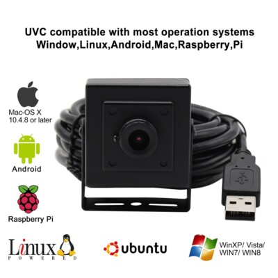 ELP Webcam 5.0MP CMOS OV5640 HD USB Web Camera w/ 3.6mm lens for Machine Vision