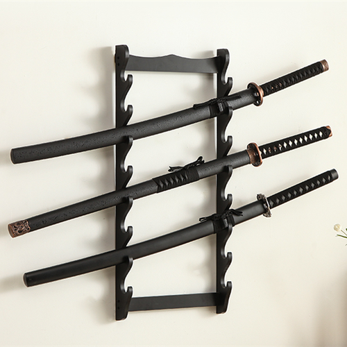 Wand Katana Halter Unterstützung Holz Schwert Lagerung Rack Wand-montieren - Bild 4 von 11
