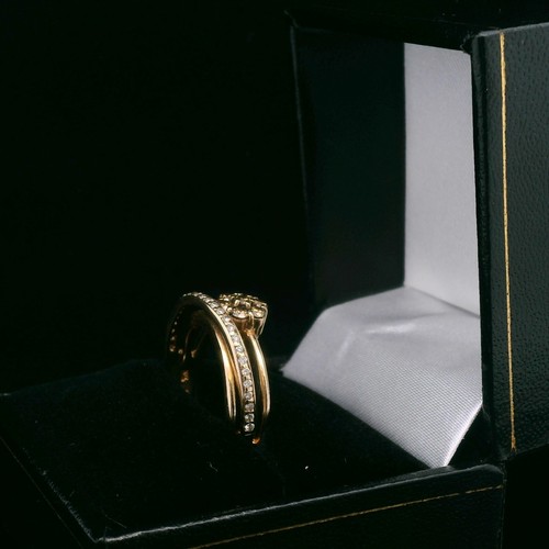 14KT Yellow Gold Le Vian 0.46cttw Chocolate & White Diamond Ring – Size 8– 4.58g - Picture 8 of 13