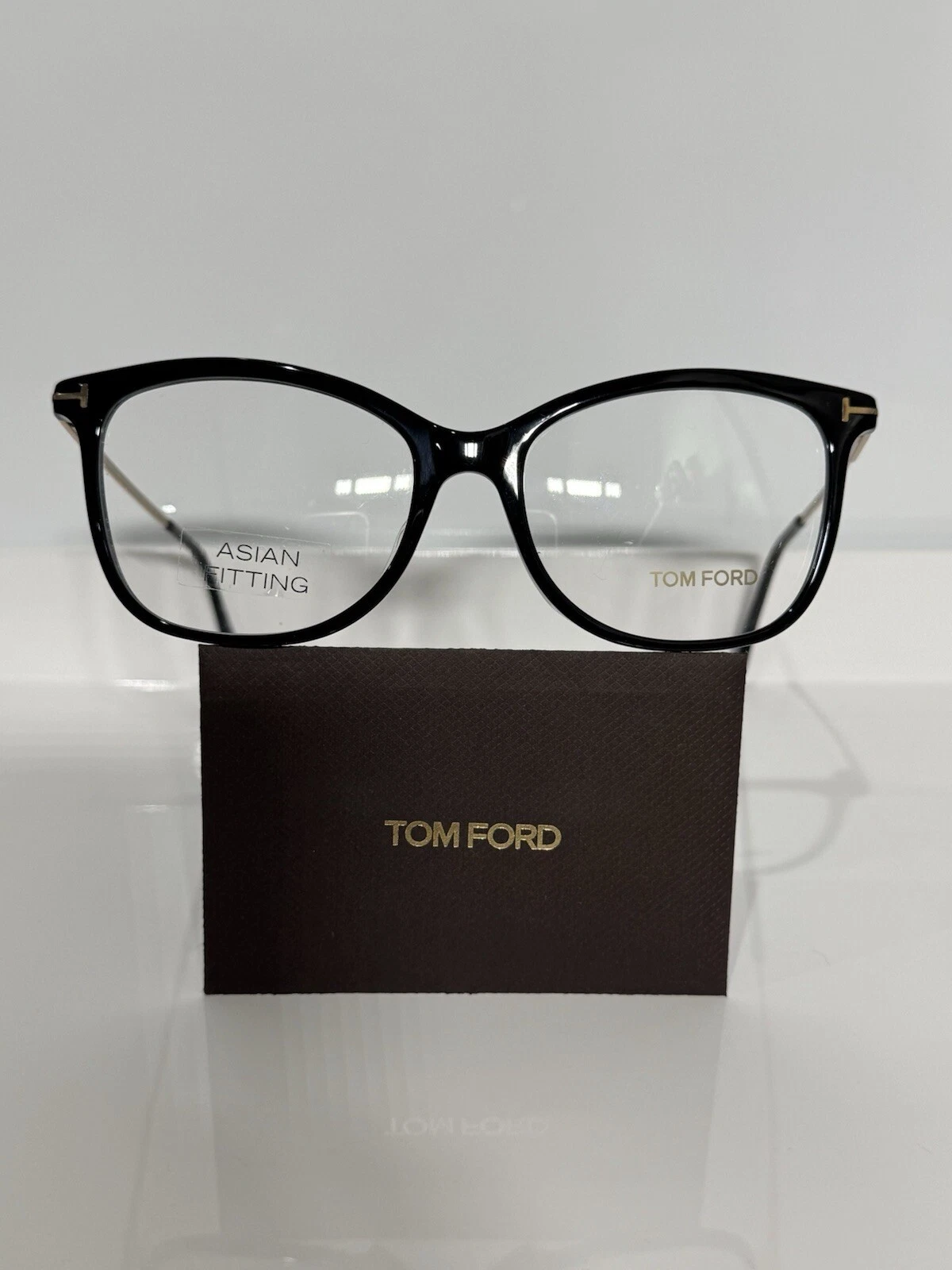 NIB Tom Ford TF 5510/F 001 Black Soft Round Woman’s Acetate Eyeglasses 54mm