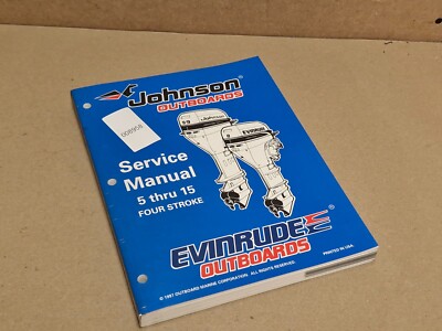 Johnsons Outboards Evinrude 5 Thru 15 Four Stroke Service Manual 1997 520203 USA