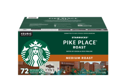 Starbucks Pike Place K-Cups, Medium Roast (72 ct.) New Factory Sealed NEW FRESH